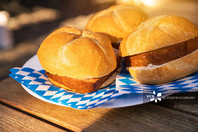 德国慕尼黑的传统巴伐利亚肉饼图片素材