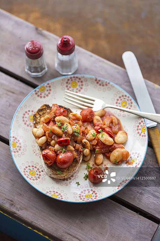 烤辣椒豆苏打面包图片素材