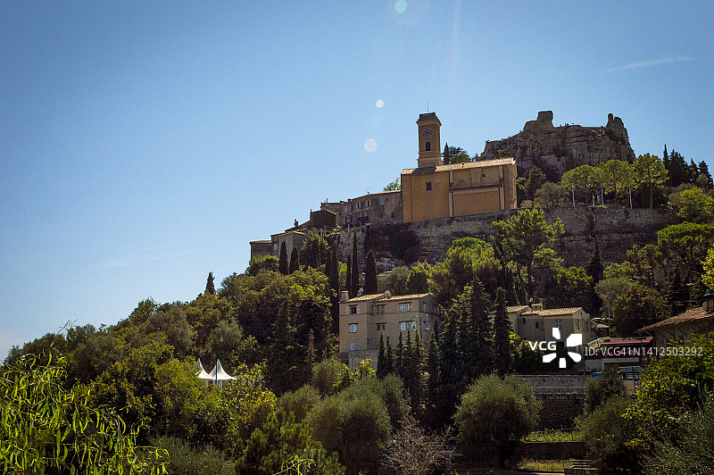 法国里维埃拉埃兹中世纪村庄图片素材