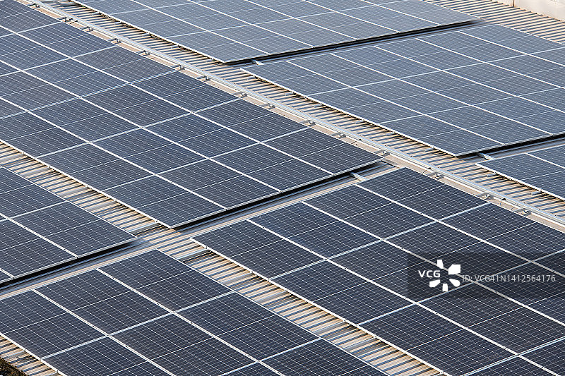 太阳能电池板特写图片素材