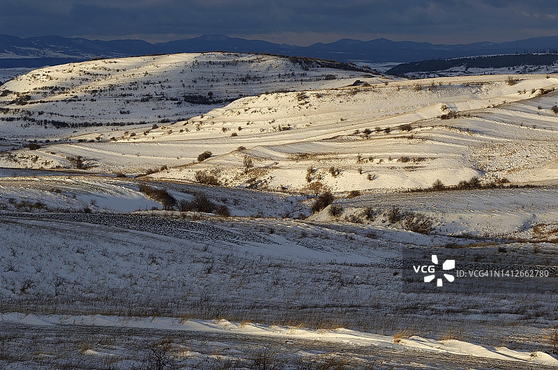 罗马尼亚卡拉泰雪原风光图片素材