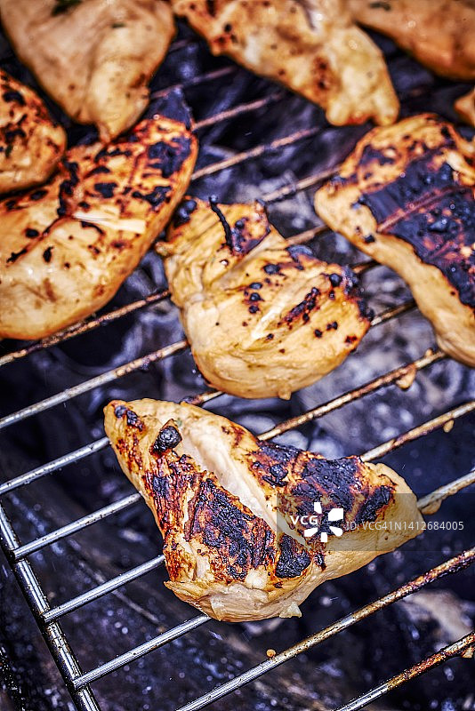 烤鸡肉串图片素材