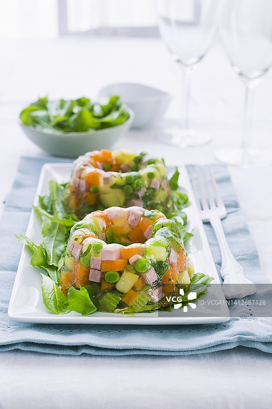 蔬菜果冻沙拉图片素材