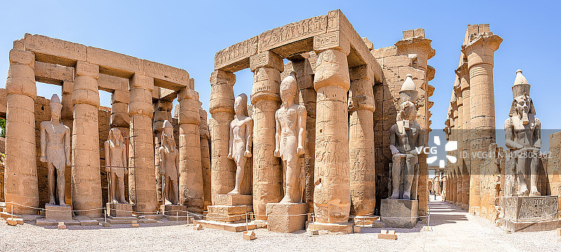 埃及卢克索神庙柱图片素材