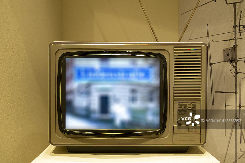 老式CRT电视机图片素材