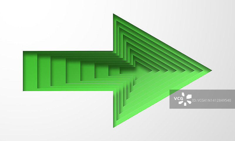 剪纸箭头抽象背景图片素材