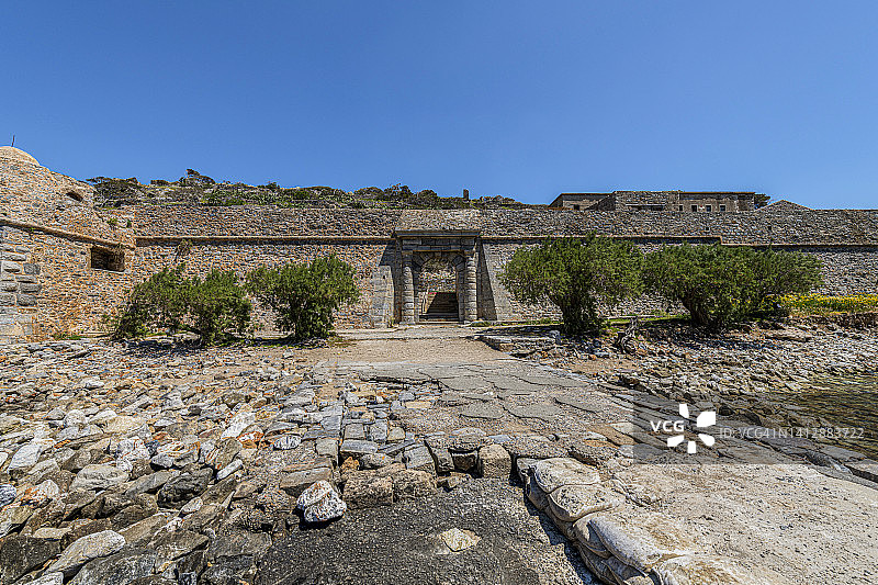 斯皮纳隆加岛威尼斯堡垒之门图片素材