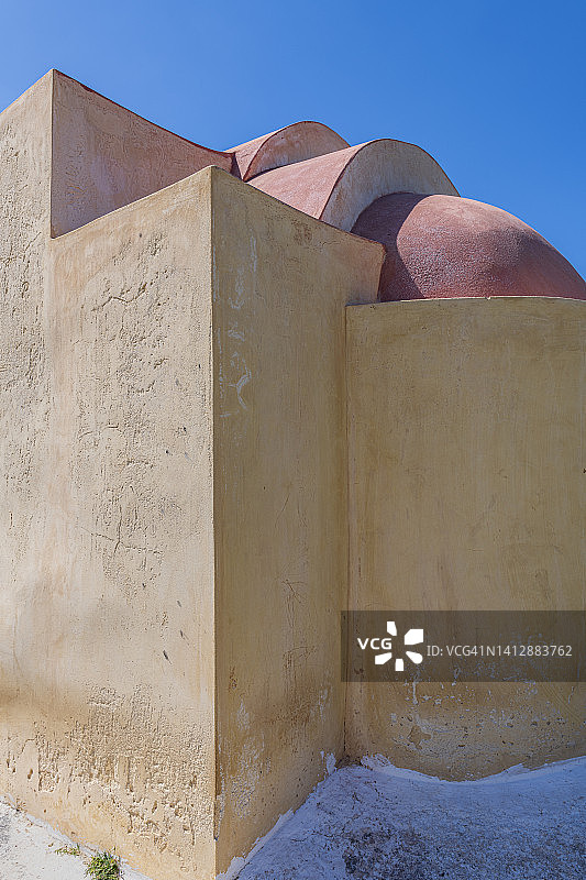 升天教堂后殿外部建筑穹顶特征图片素材