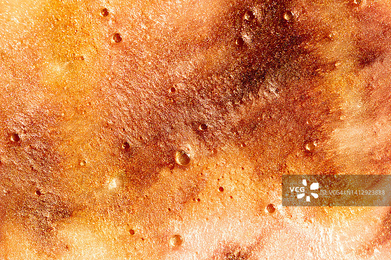 含气泡的古铜色闪光油质地背景图片素材