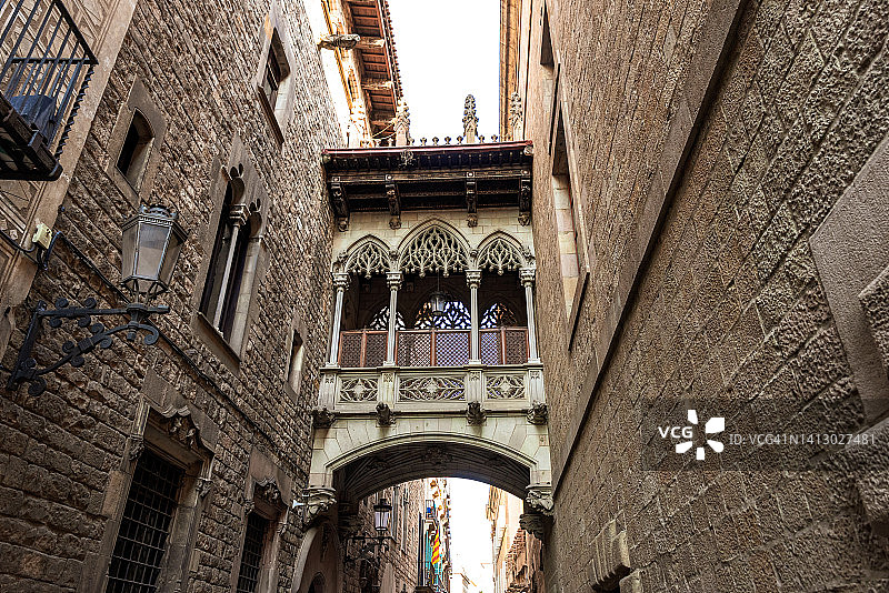 巴塞罗那哥特区的比斯贝桥图片素材
