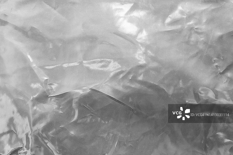 银色塑料箔背景特写图片素材