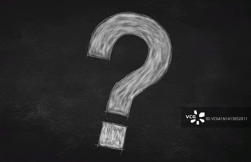 粉笔黑板画 - 问号图片素材