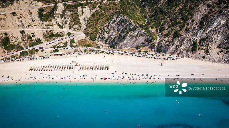 爱奥尼亚海-凯法利尼亚岛米尔托斯海滩图片素材