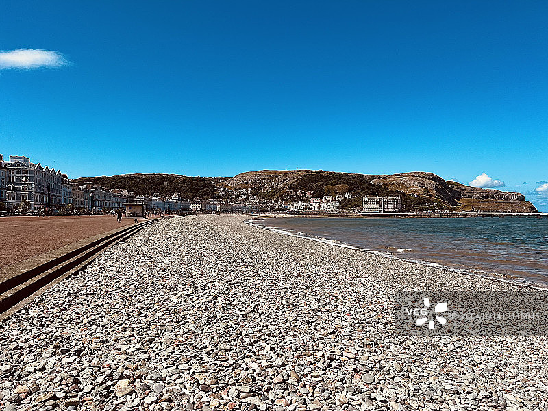 兰迪德诺海滩，北威尔士图片素材