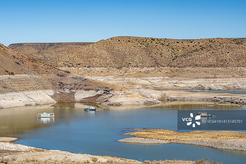 美国新墨西哥州水库低水位图片素材