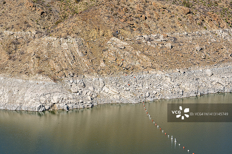 美国新墨西哥州水库低水位图片素材