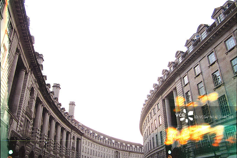 伦敦摄政街的复古胶片摄影图片素材