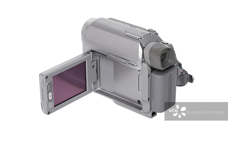 摄像机，隔离在白色背景上图片素材