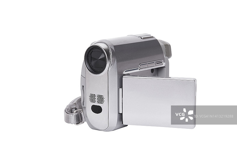 摄像机，隔离在白色背景上图片素材