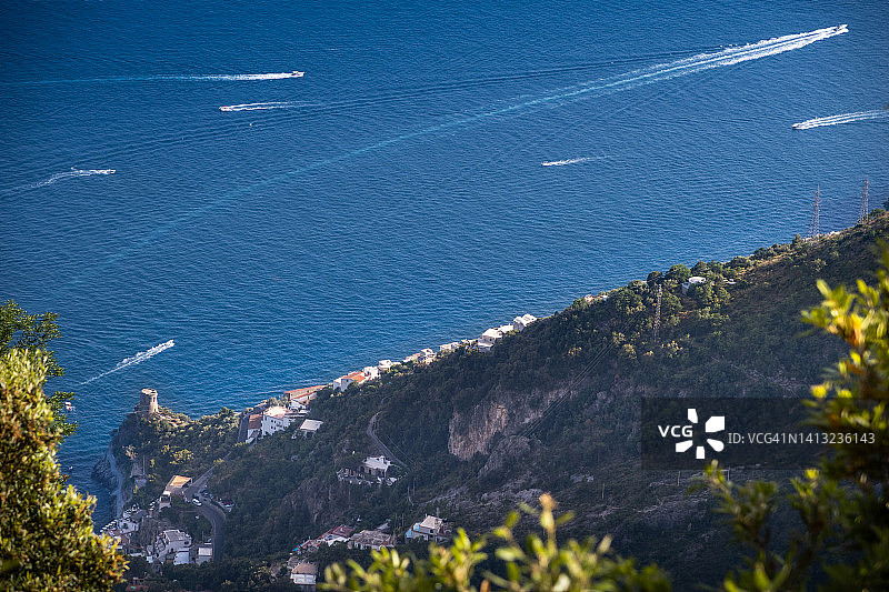 意大利坎帕尼亚萨莱诺阿马尔菲海岸徒步旅行图片素材