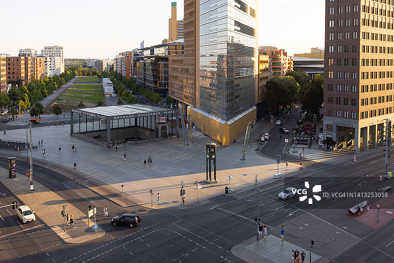 柏林波茨坦广场高角度景观图片素材