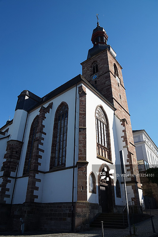 德国萨尔布吕肯城堡教堂特写图片素材