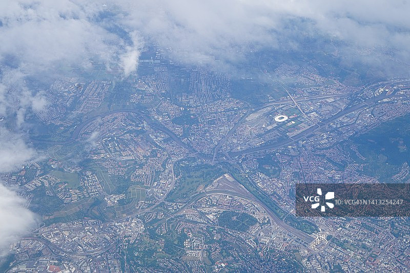 德国斯图加特城市鸟瞰图片素材