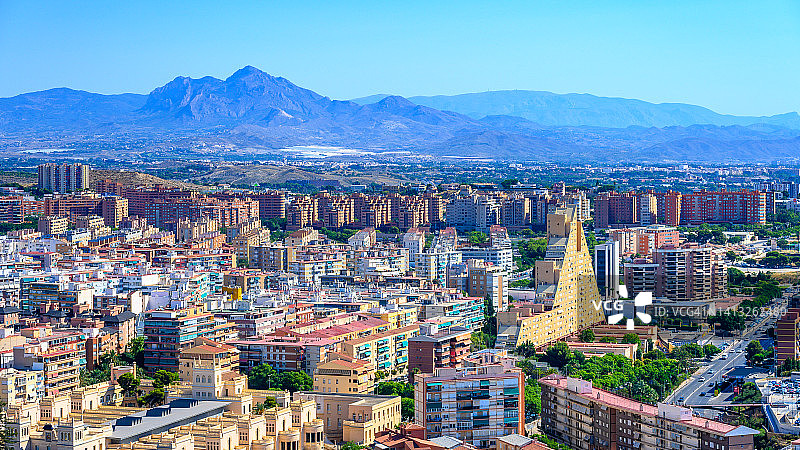 阿利坎特城市天际线图片素材