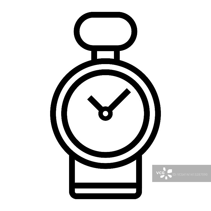 秒表或时间戳轮廓图标：时间戳矢量图图片素材