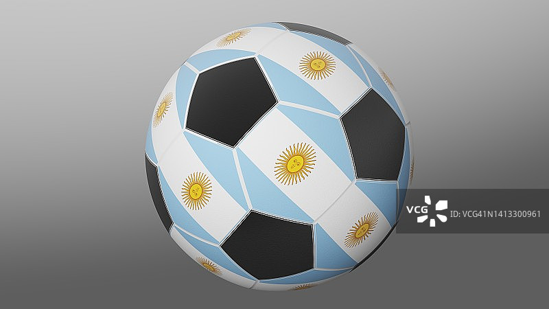 阿根廷国旗足球图片素材
