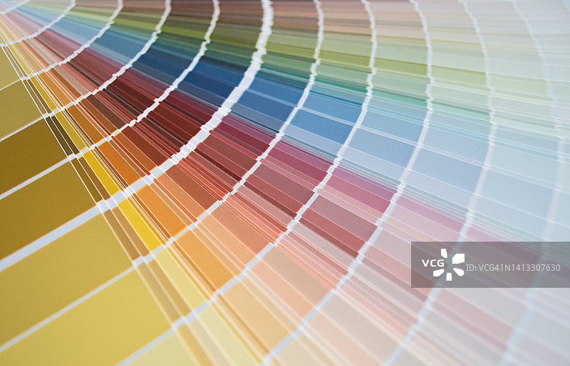 油漆色卡样本，室内设计。抽象背景，带复制空间。彩色壁纸图片素材