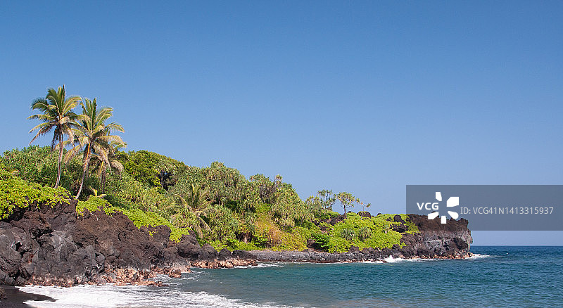 毛伊岛黑沙滩图片素材