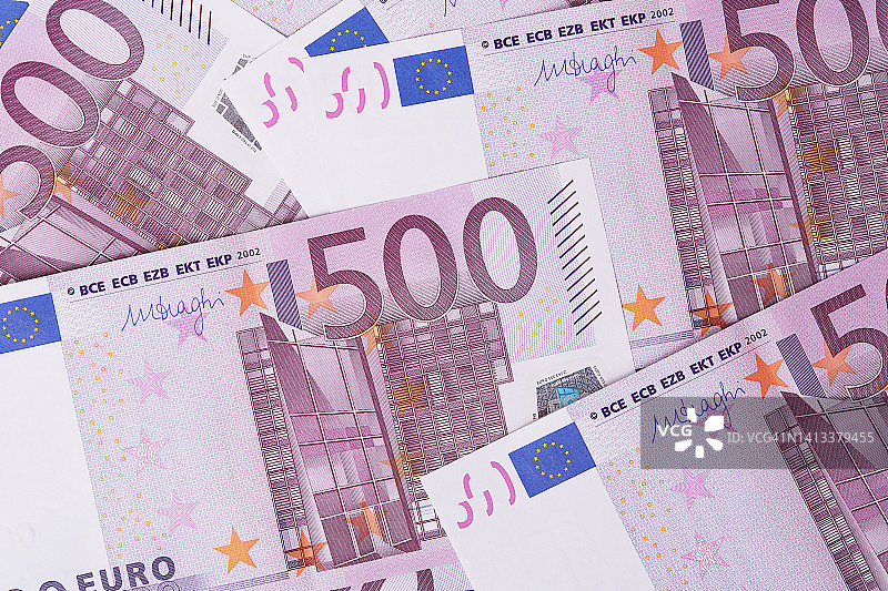 500欧元纸币背景图片素材