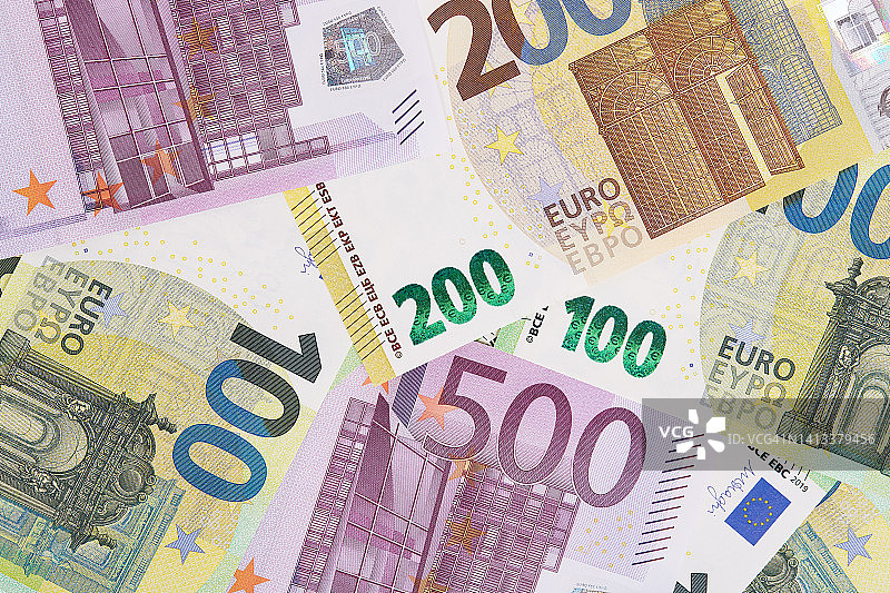 欧元纸币背景图片素材