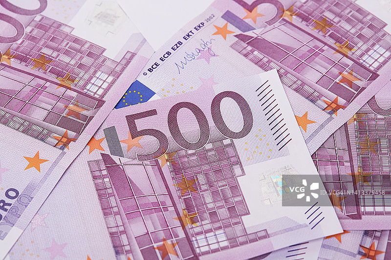 500欧元纸币背景图片素材
