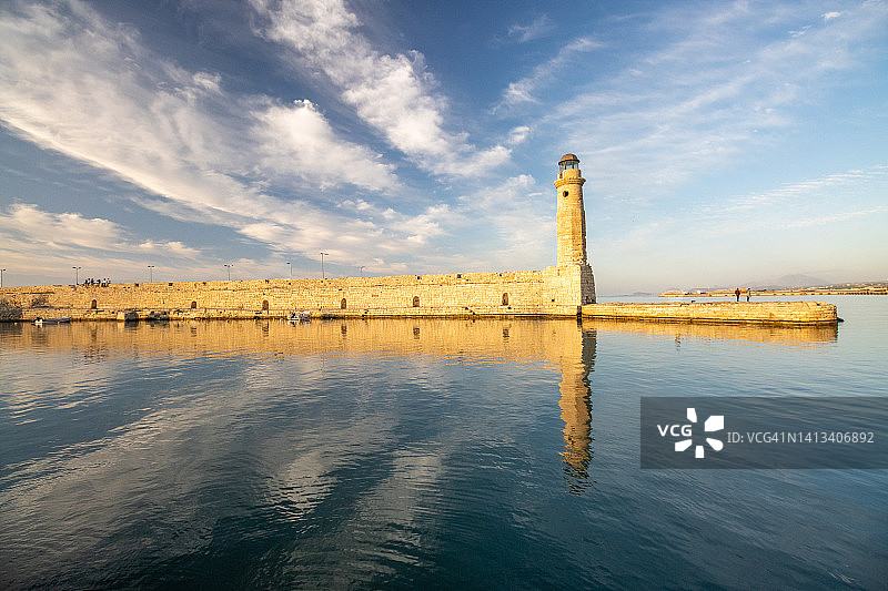 希腊克里特岛雷西姆农的埃及灯塔图片素材