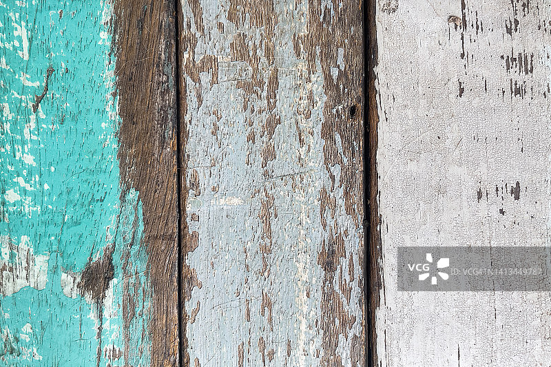 浅绿色彩绘木质旧桌抽象背景图片素材