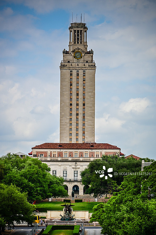 德克萨斯大学奥斯汀分校主楼及大学塔楼图片素材