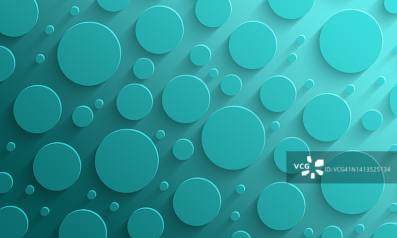 蓝绿色3D凸起圆圈图片素材