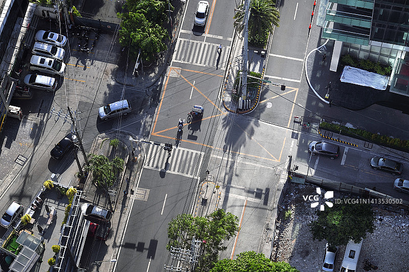 马尼拉的道路俯视图图片素材