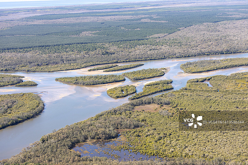 阳光海岸南部航拍影像图片素材