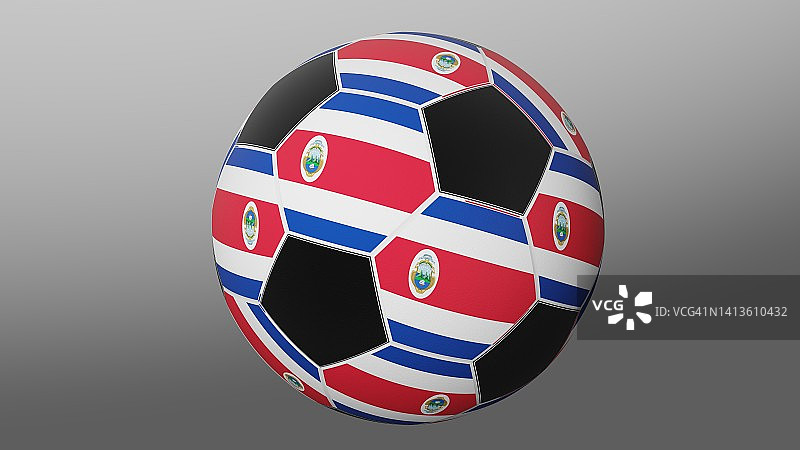 哥斯达黎加国旗足球图片素材