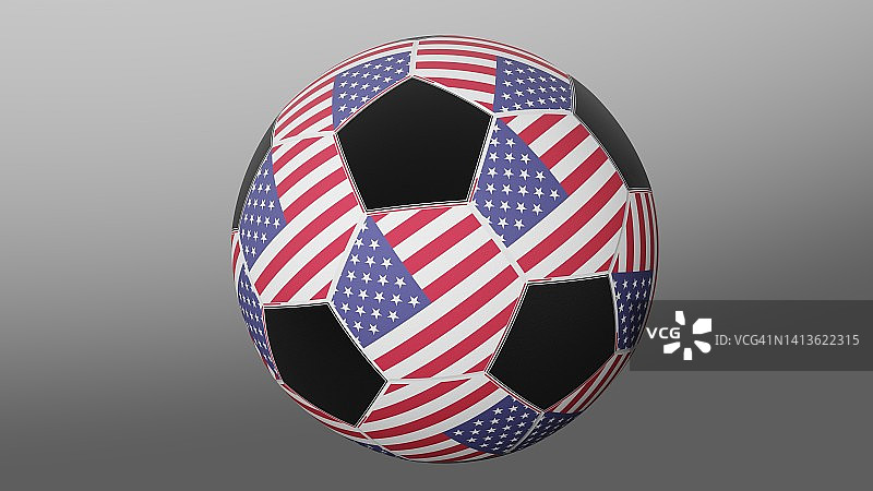 带有美国国旗的足球图片素材