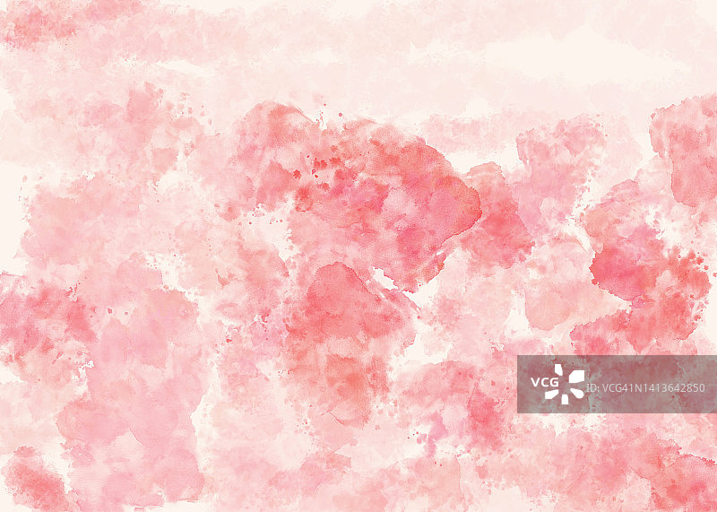 手绘水彩在画布上的红色颜料图片素材