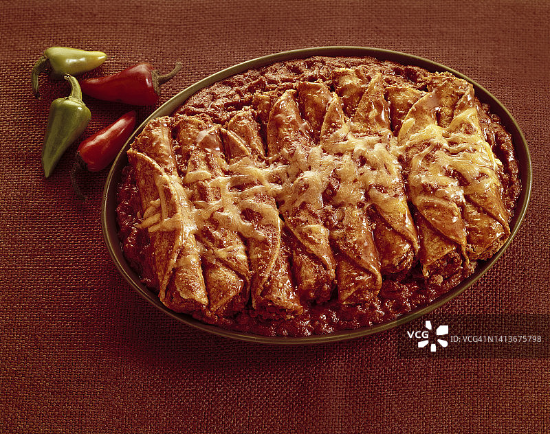 墨西哥 enchilada 拼盘图片素材