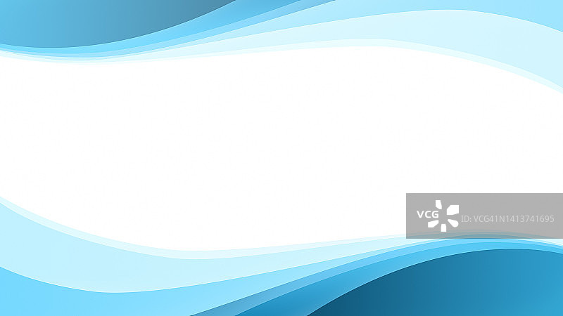 由浅蓝色和蓝色波浪线组成的海浪图片素材