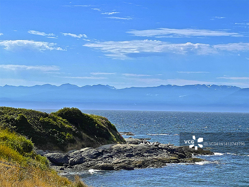 维多利亚的岩石露头和太平洋图片素材