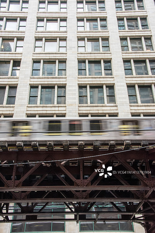 芝加哥L火车图片素材