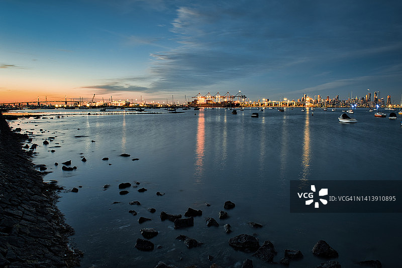 墨尔本威廉斯敦城市风光图片素材