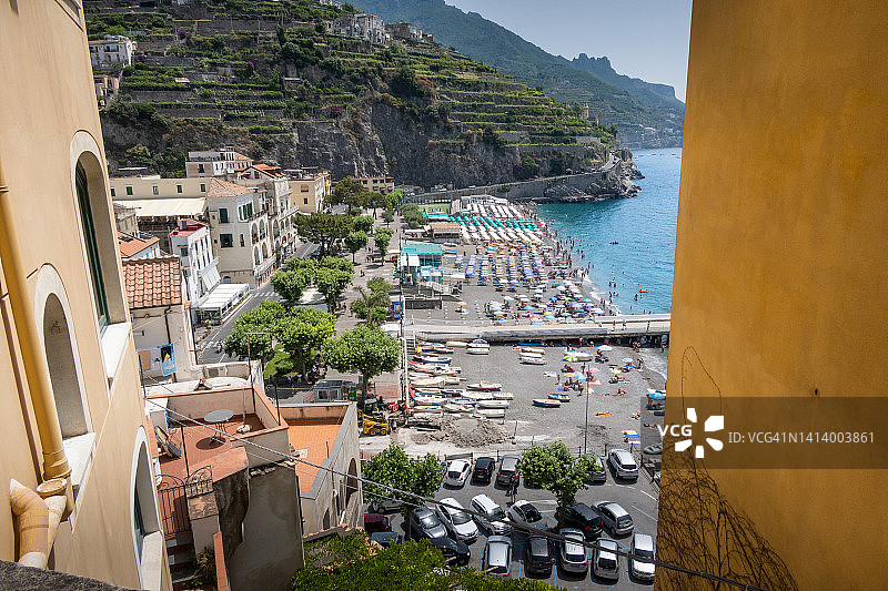 意大利坎帕尼亚萨莱诺阿马尔菲海岸徒步旅行图片素材